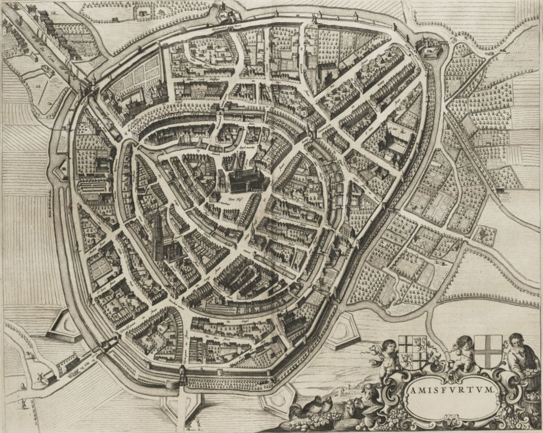 Knipsel Amersfoort Blaeu origineel