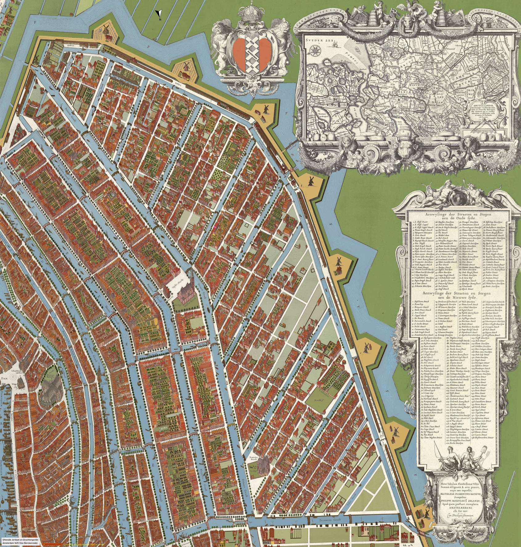 Amsterdam 1625 UITSNEDE JORDAAN EN GRACHTENGORDEL versie 2 20%